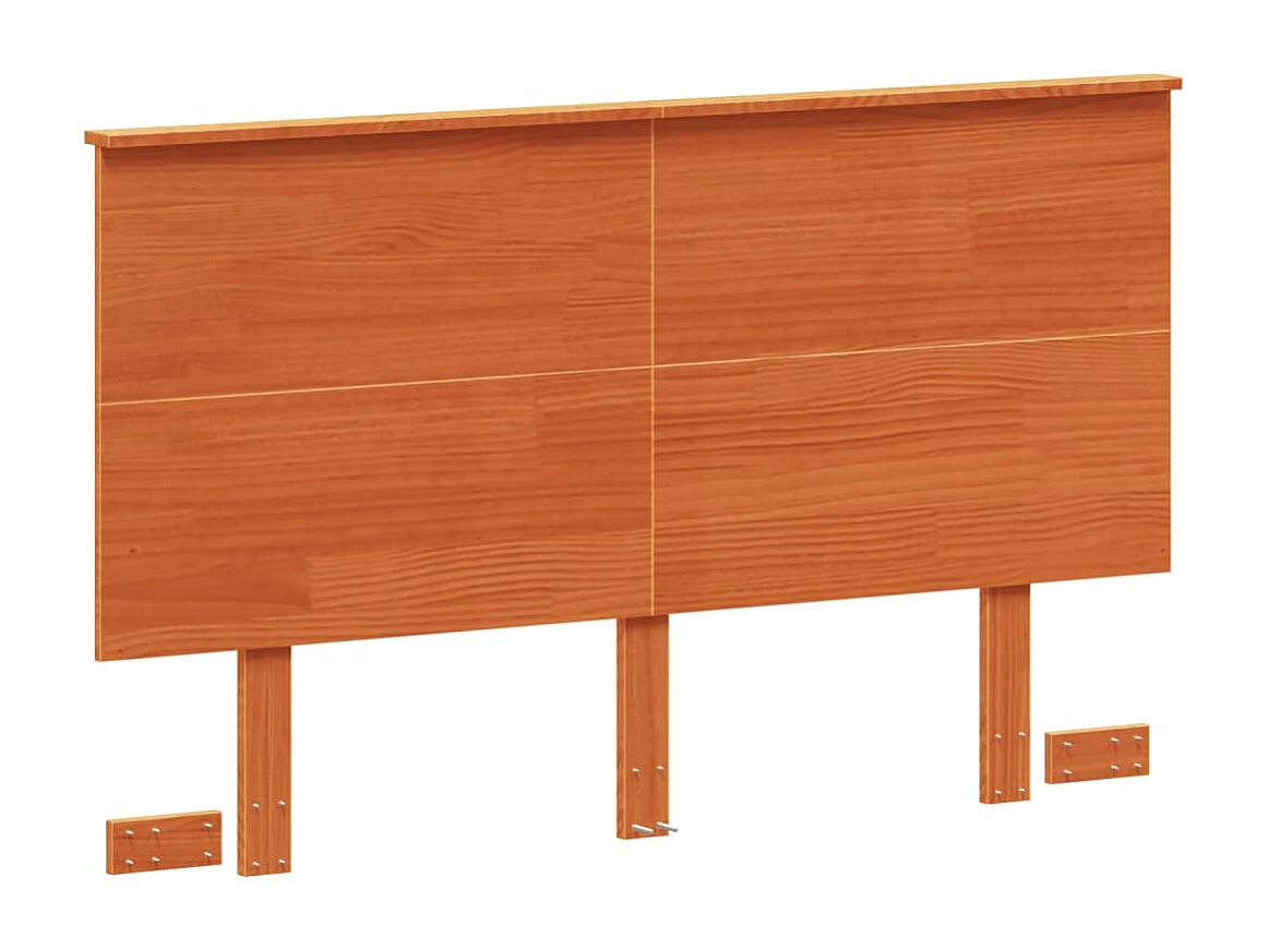 Kopfteil für Bett | Bett-Kopfteil Wachsbraun 120 cm Massivholz Kiefer -MN216441