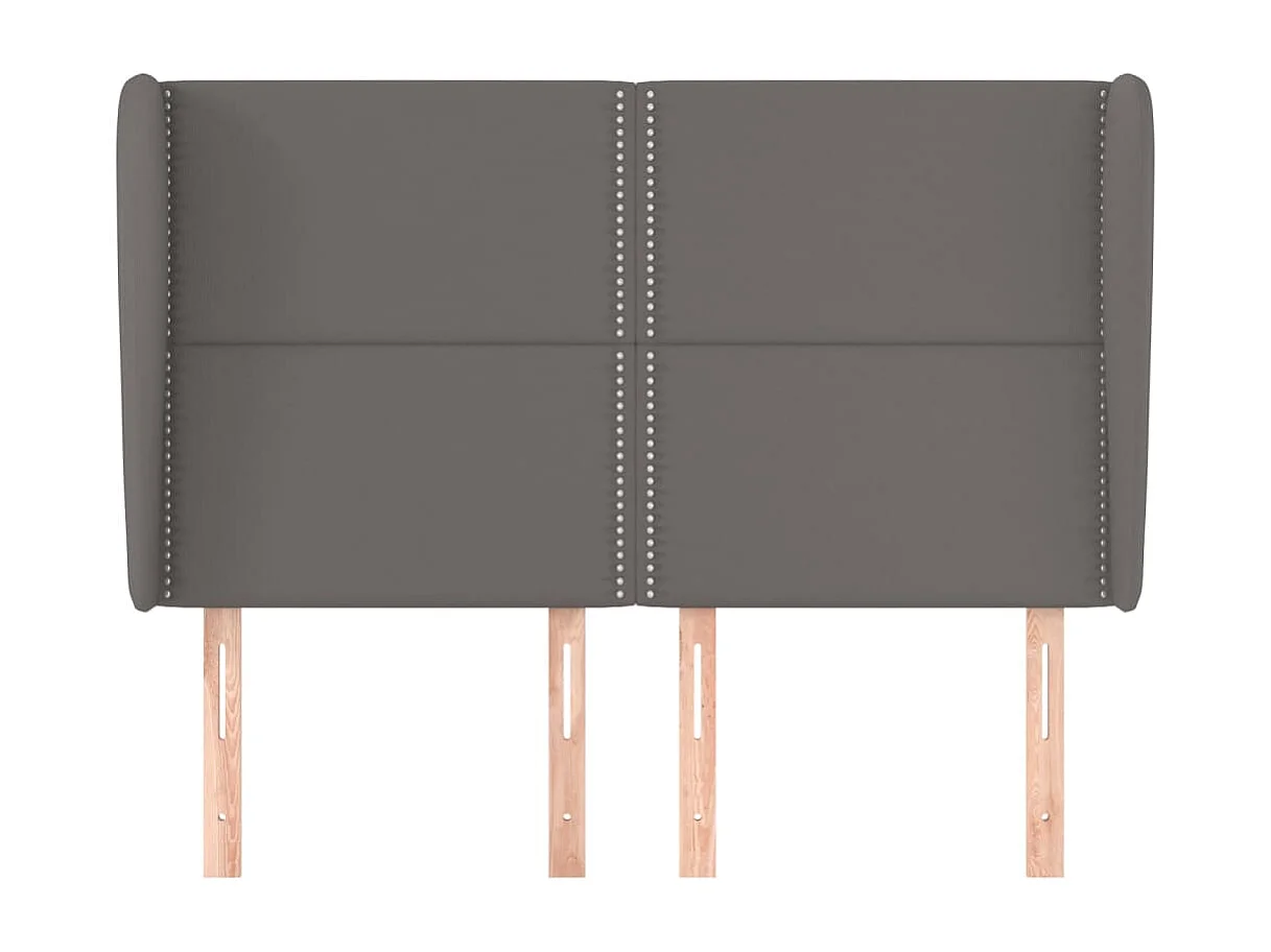 Kopfteil für Bett | Bett-Kopfteil mit Ohren Grau 147x23x118/128 cm Kunstleder -MN957924