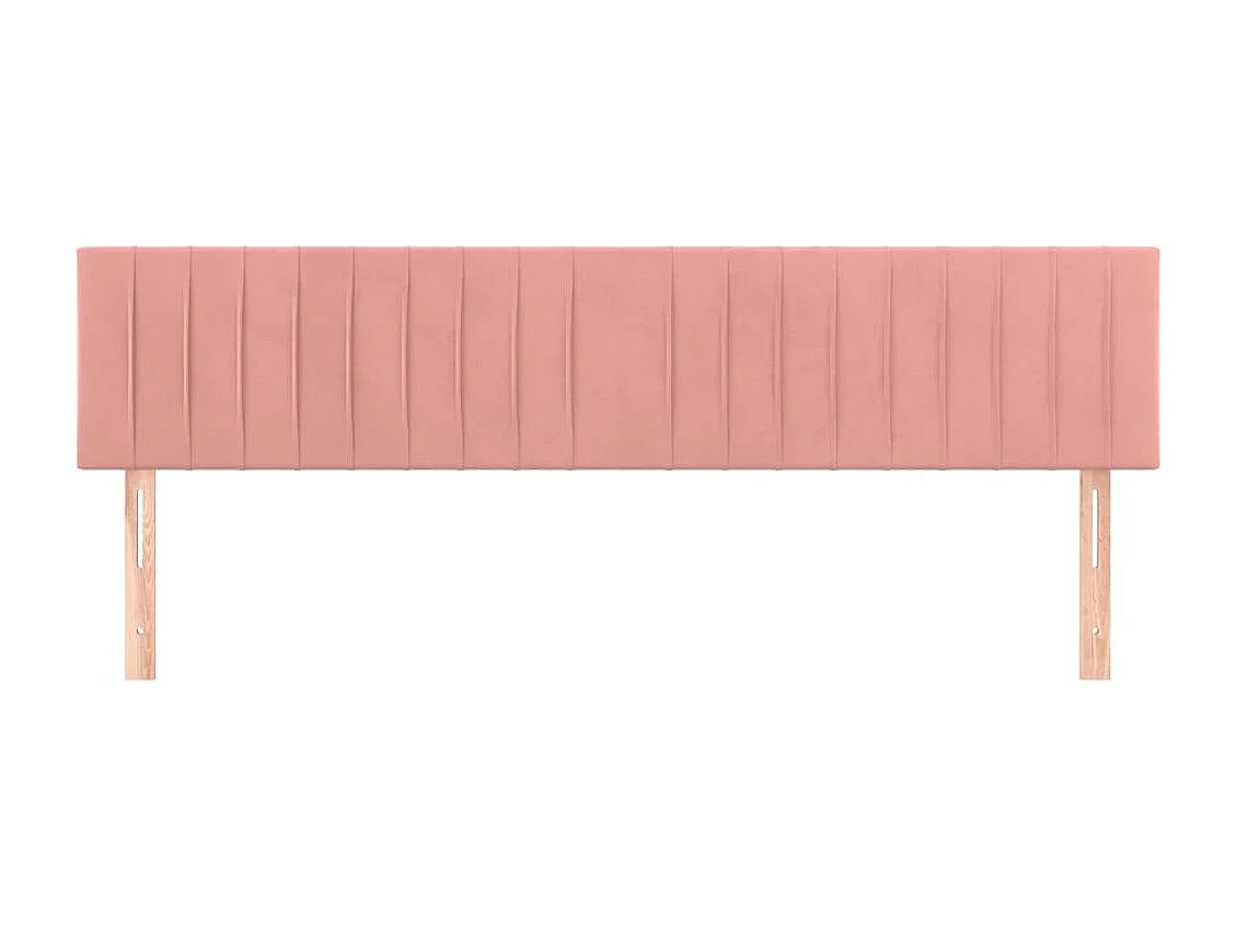 2er Kopfteil für Bett | Bett-Kopfteile Rosa 90x5x78/88 cm Samt -MN532894
