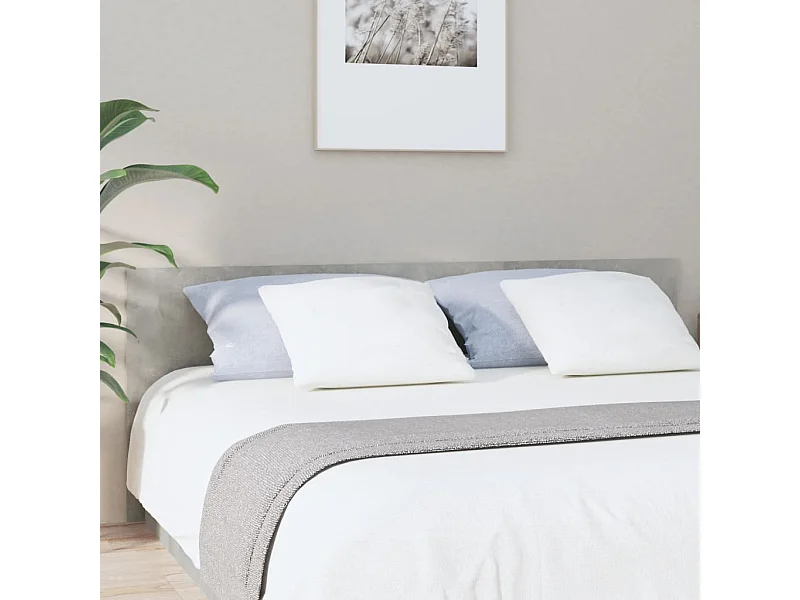 Kopfteil für Bett | Bett-Kopfteil Betongrau 200x1,5x80 cm Holzwerkstoff -MN856007