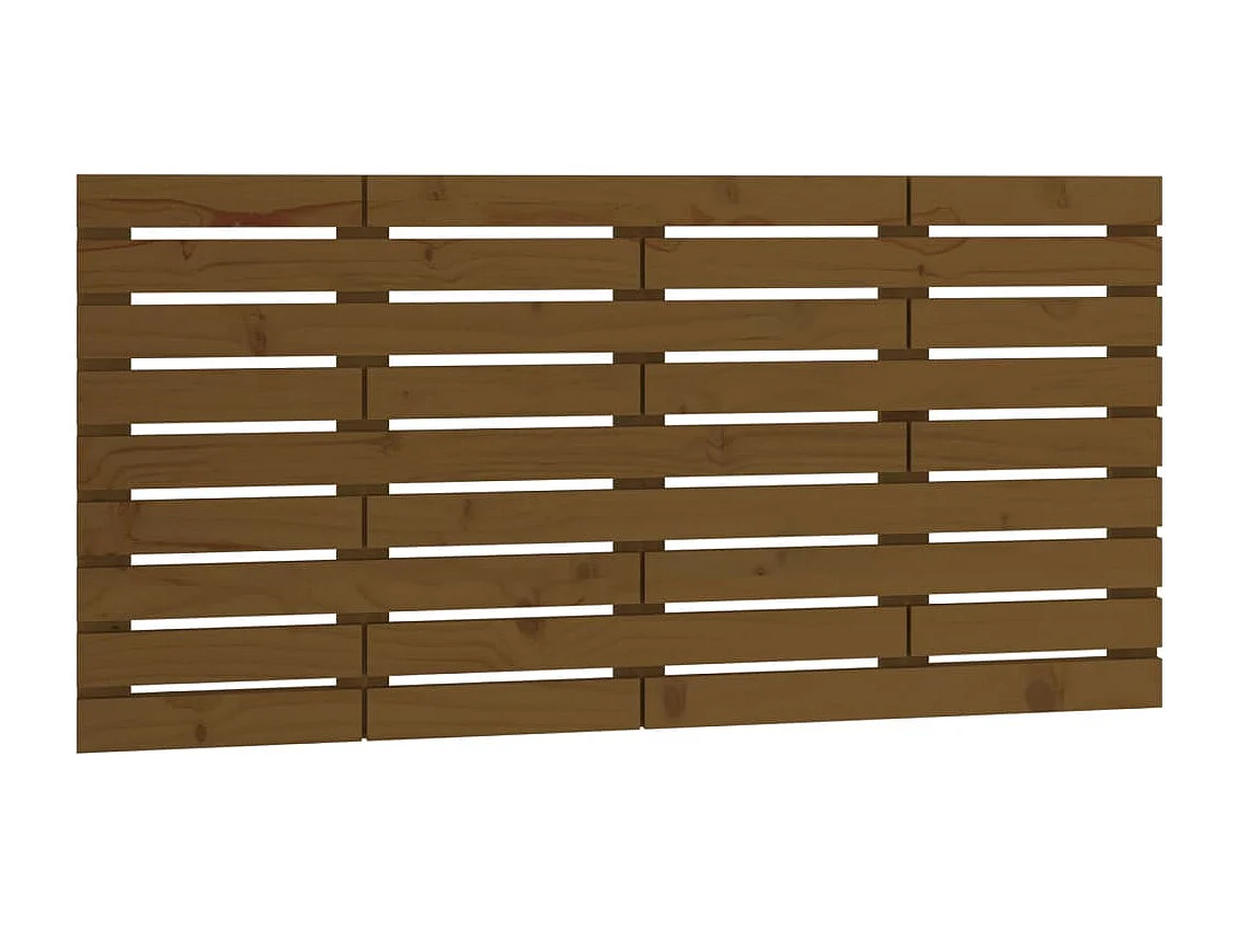 Wand-Kopfteil für Bett | Bett-Kopfteil Honigbraun 156x3x63 cm Massivholz Kiefer -MN223854