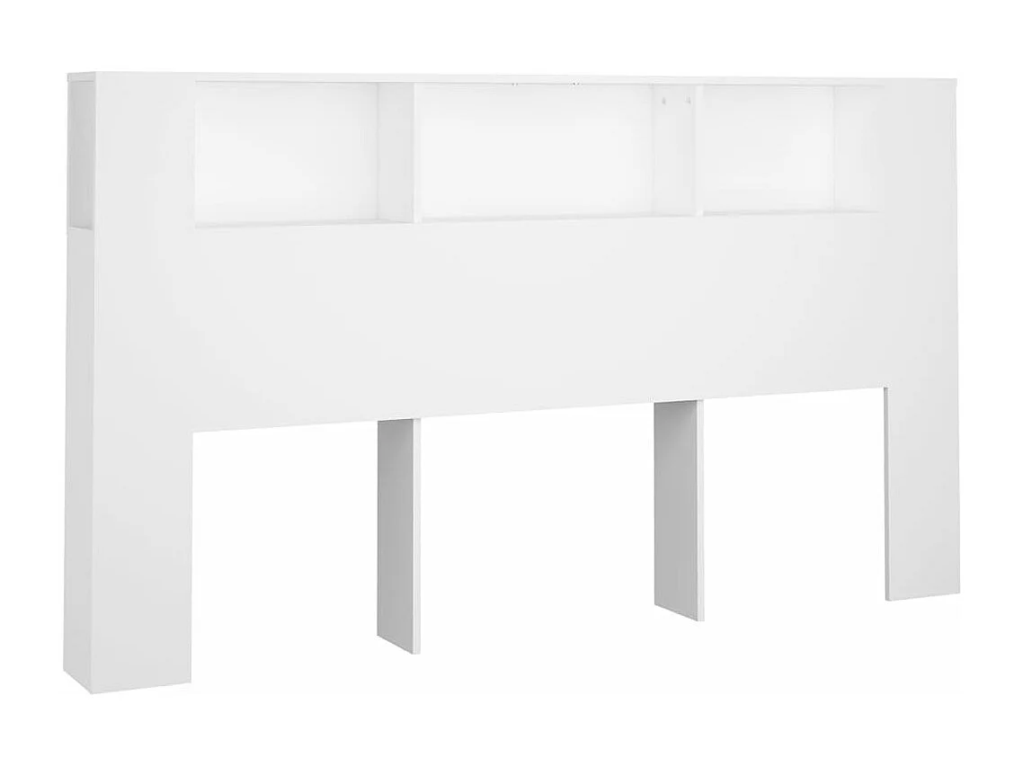 Kopfteil für Bett | Bett-Kopfteil mit Ablagen Weiß 180x18,5x104,5 cm -MN431577