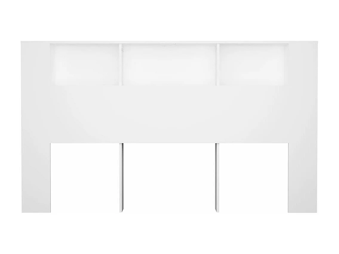 Kopfteil für Bett | Bett-Kopfteil mit Ablagen Weiß 180x18,5x104,5 cm -MN431577