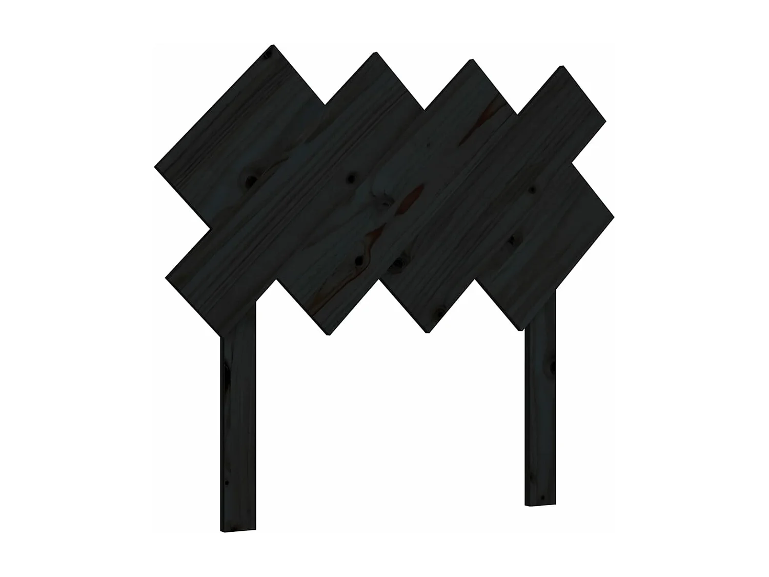 Kopfteil für Bett | Bett-Kopfteil Schwarz 92x3x81 cm Massivholz Kiefer -MN229174