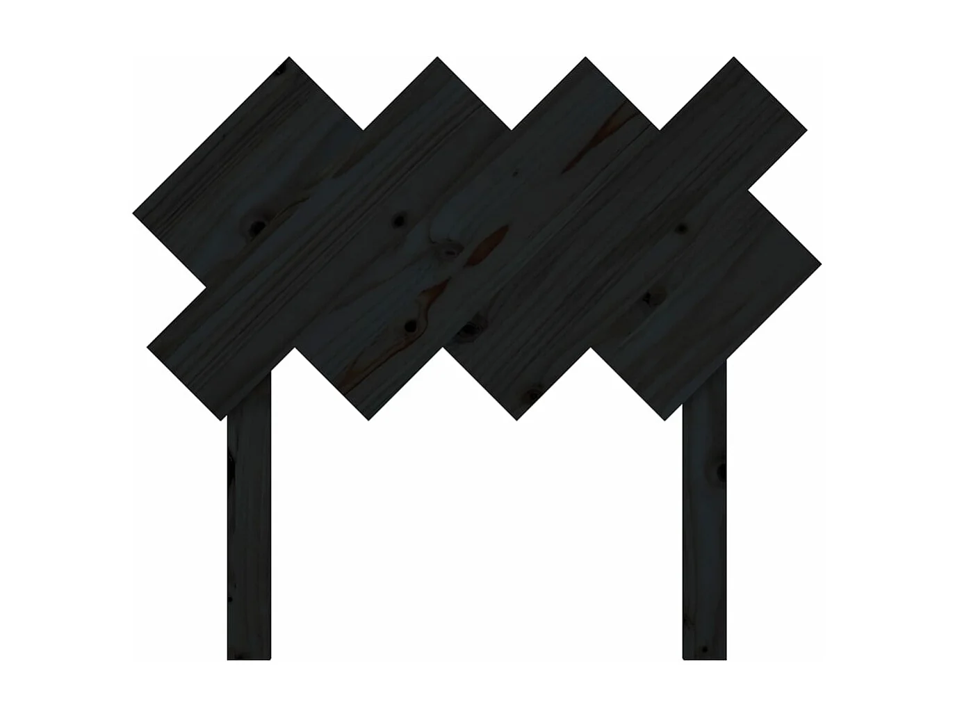 Kopfteil für Bett | Bett-Kopfteil Schwarz 92x3x81 cm Massivholz Kiefer -MN229174