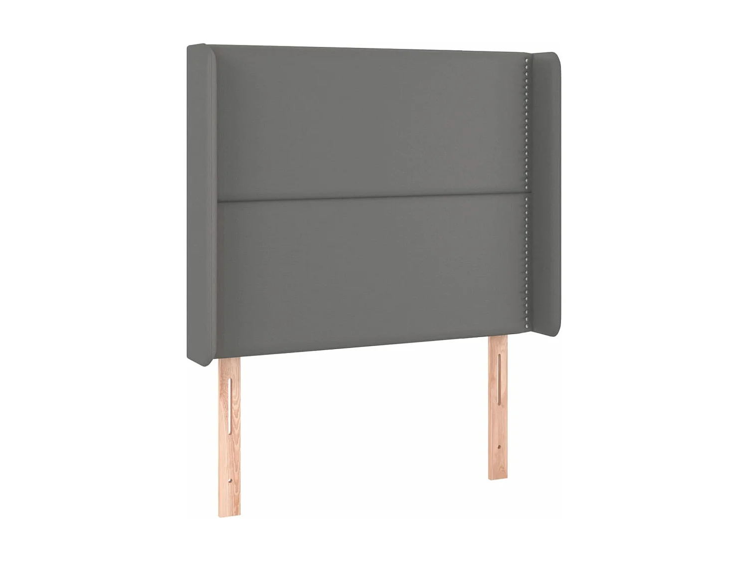 Kopfteil für Bett | Bett-Kopfteil mit Ohren Grau 93x16x118/128 cm Kunstleder -MN187161