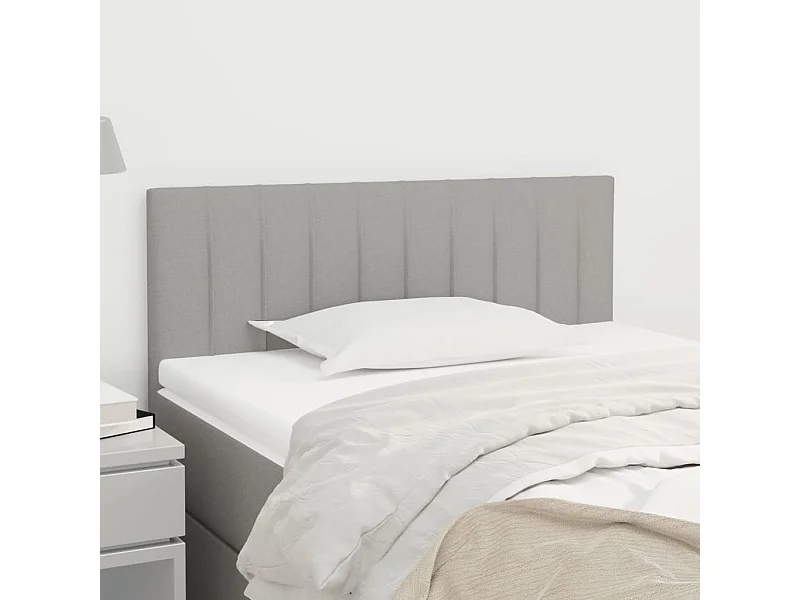 Kopfteil für Bett | Bett-Kopfteil Hellgrau 100x5x78/88 cm Stoff -MN573658