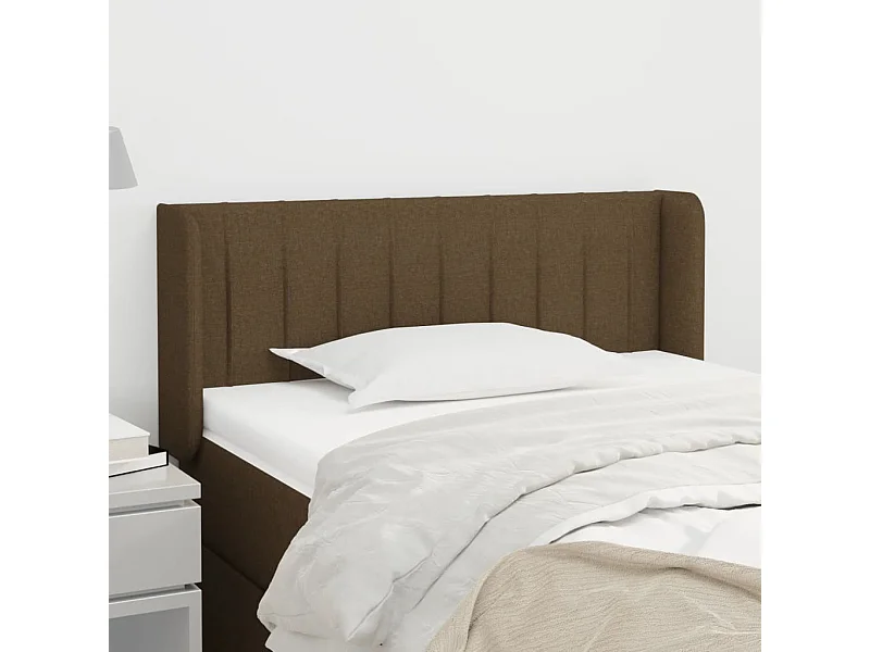 Kopfteil für Bett | Bett-Kopfteil mit Ohren Dunkelbraun 103x16x78/88 cm Stoff -MN510675