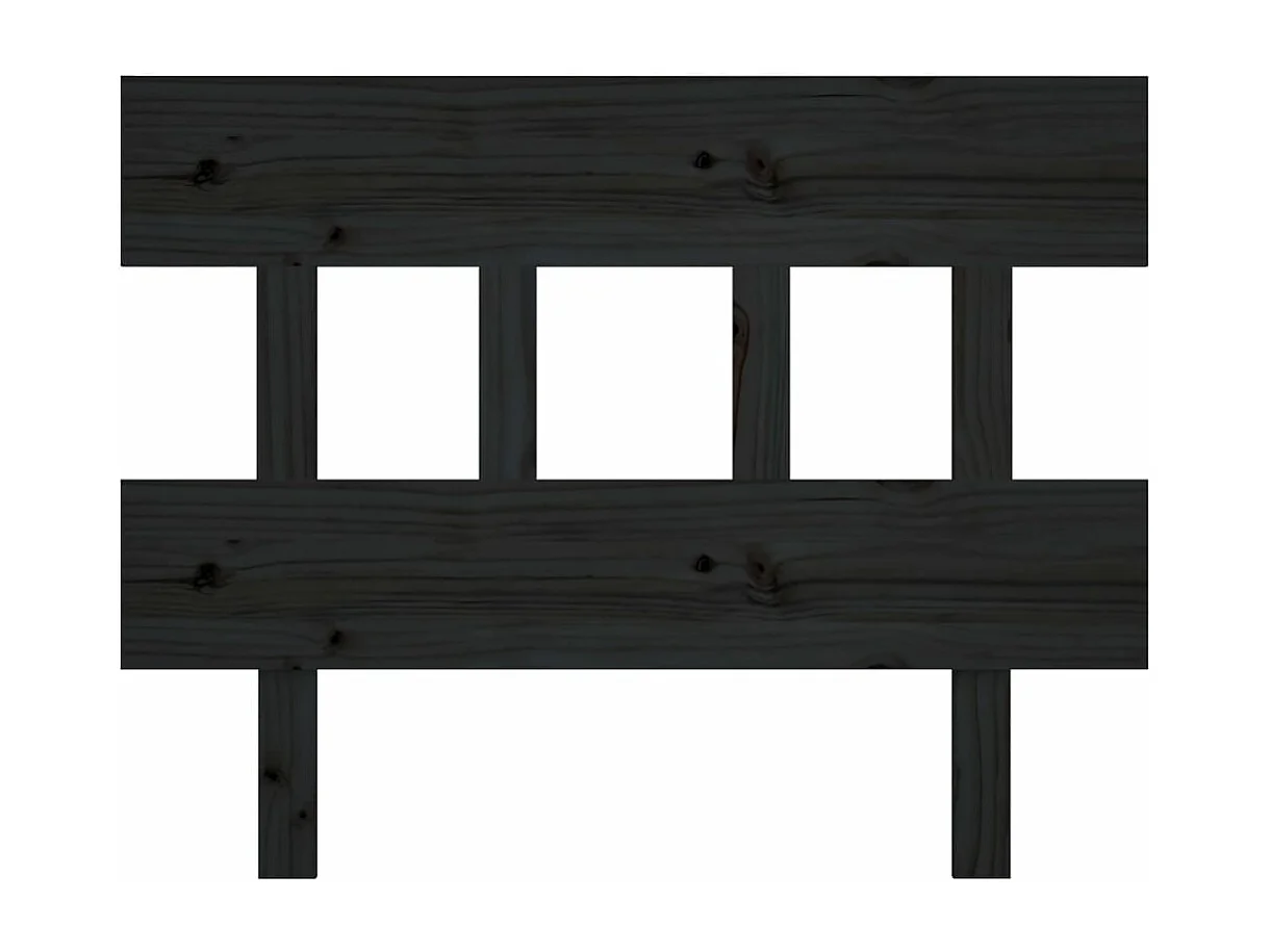 Kopfteil für Bett | Bett-Kopfteil Schwarz 93,5x3x81 cm Massivholz Kiefer -MN336412