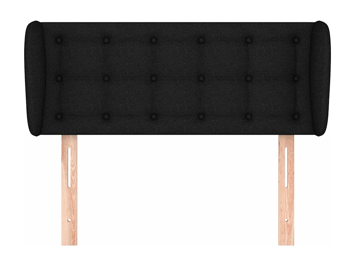 Kopfteil für Bett | Bett-Kopfteil mit Ohren Schwarz 83x23x78/88 cm Stoff -MN662743