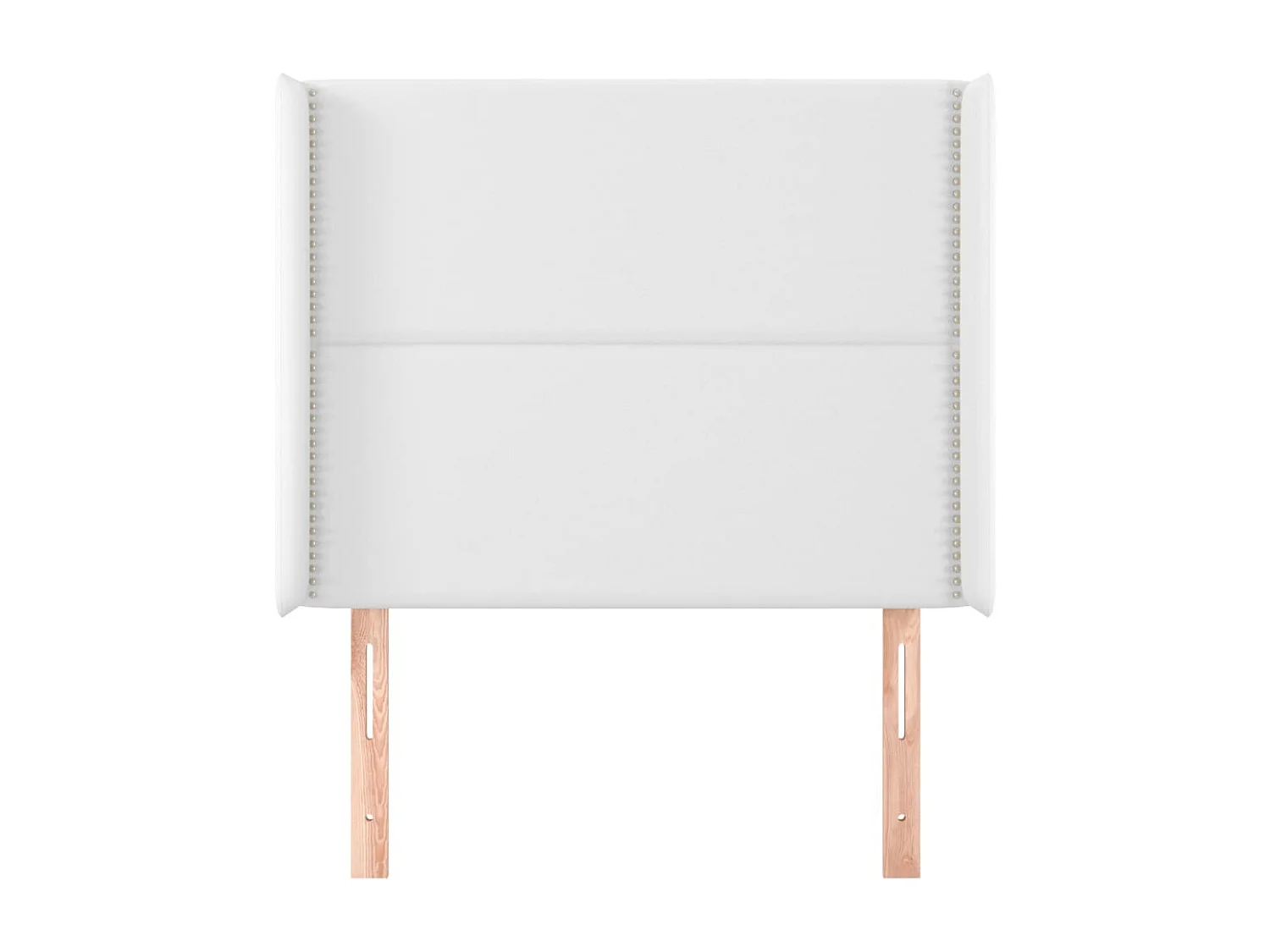 Kopfteil für Bett | Bett-Kopfteil mit Ohren Weiß 83x16x118/128 cm Kunstleder -MN899035