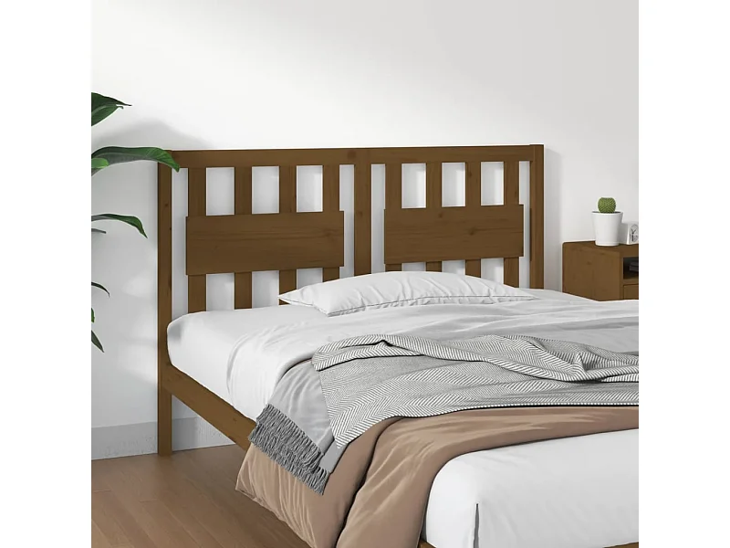 Kopfteil für Bett | Bett-Kopfteil Honigbraun 145,5x4x100 cm Massivholz Kiefer -MN699536