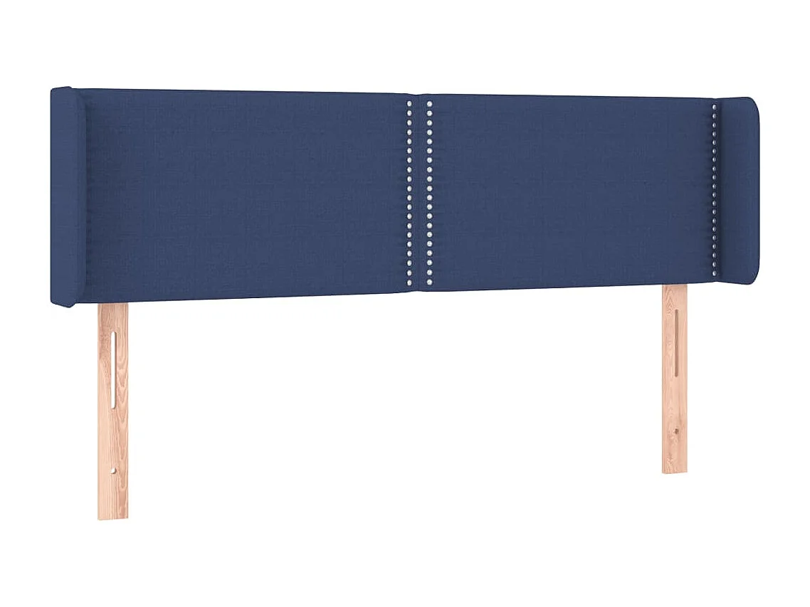 Kopfteil für Bett | Bett-Kopfteil mit Ohren Blau 147x16x78/88 cm Stoff -MN449126