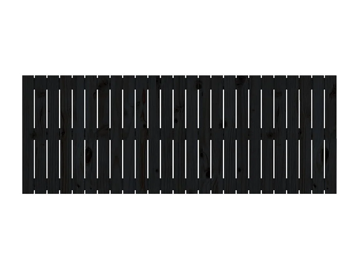 Wand-Kopfteil für Bett | Bett-Kopfteil Schwarz 159,5x3x60 cm Massivholz Kiefer -MN467564