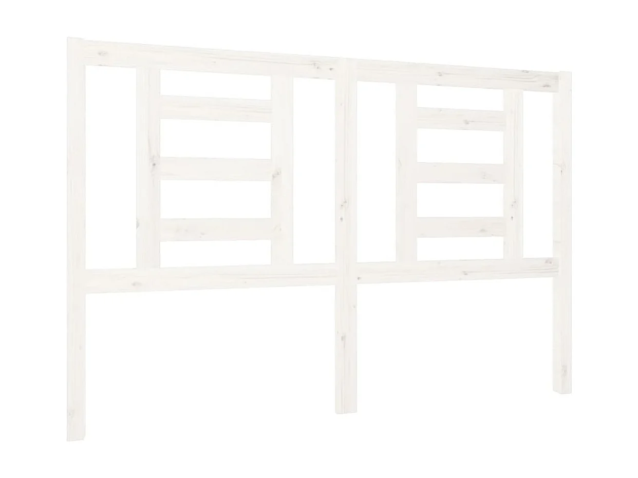 Kopfteil für Bett | Bett-Kopfteil Weiß 126x4x100 cm Massivholz Kiefer -MN544154