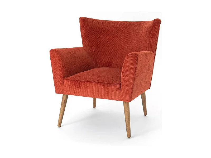 Fauteuil Léon terracotta