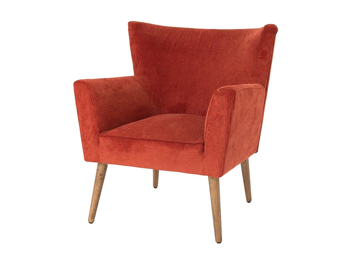 Fauteuil Léon terracotta