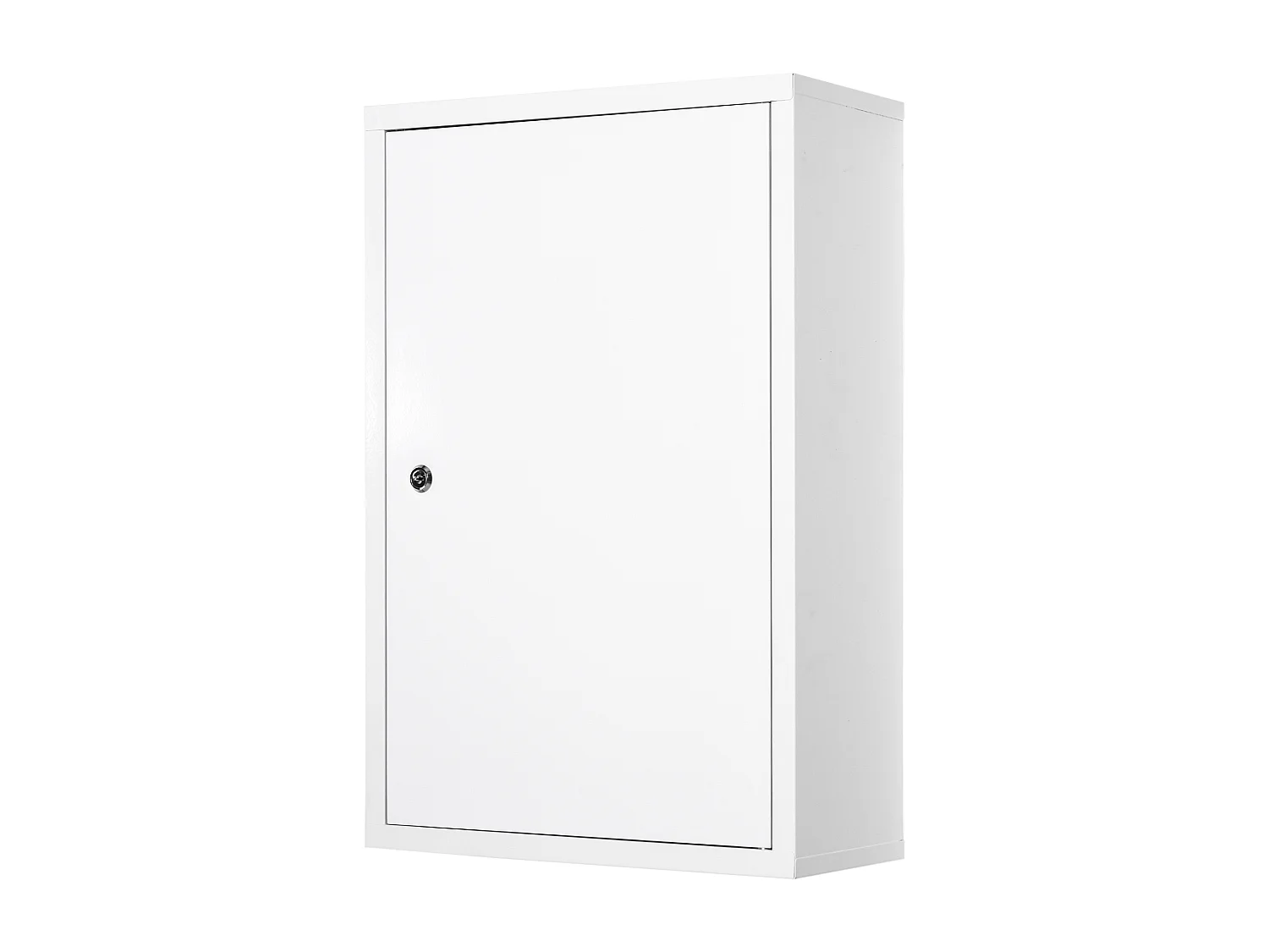 Armoire à pharmacie 2 étagères 3 niveaux verrouillable dim. 40L x 18l x 60H cm 2 clés métal blanc