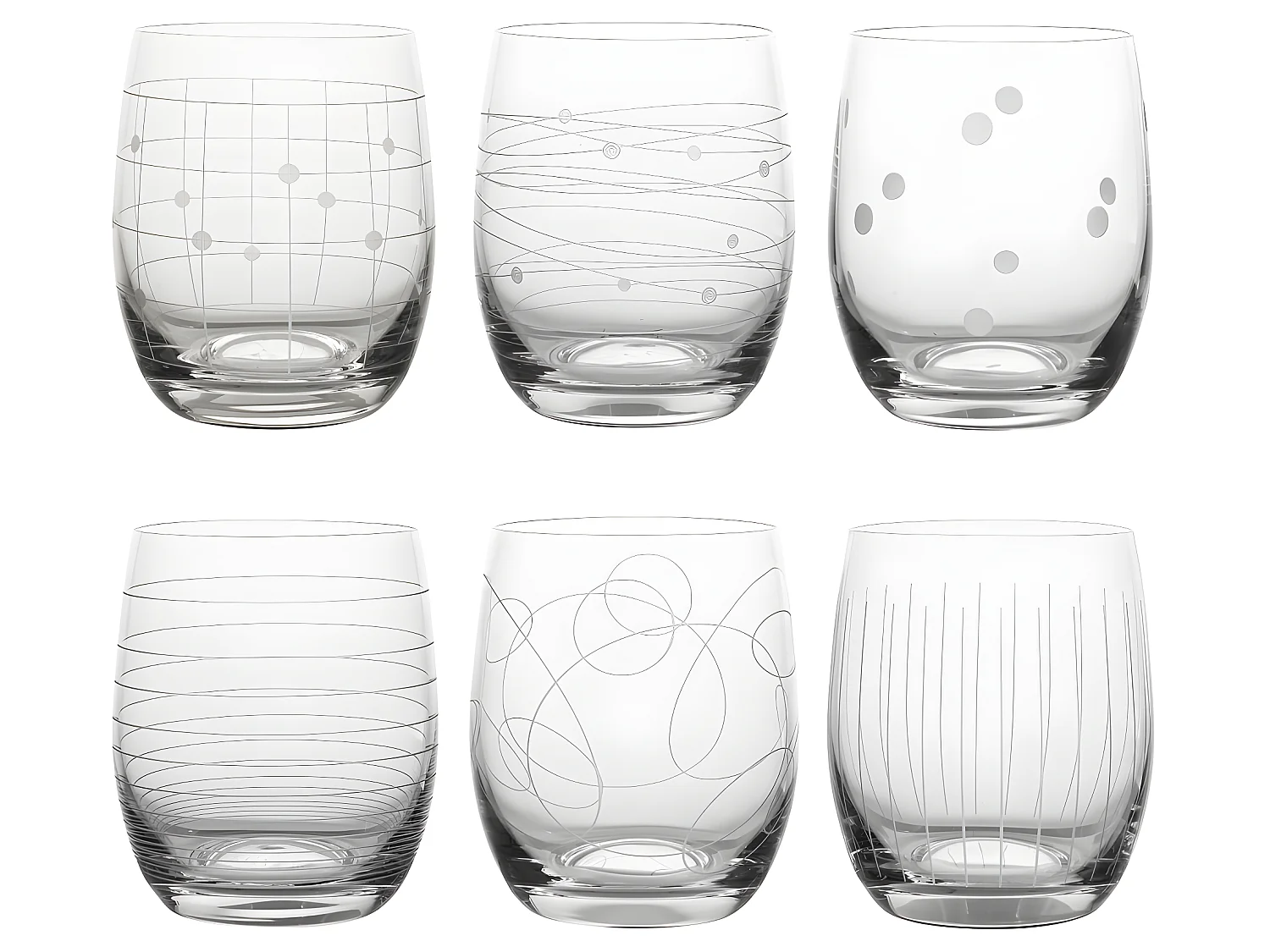 Coffret de 6 gobelets Graphik 30 cl