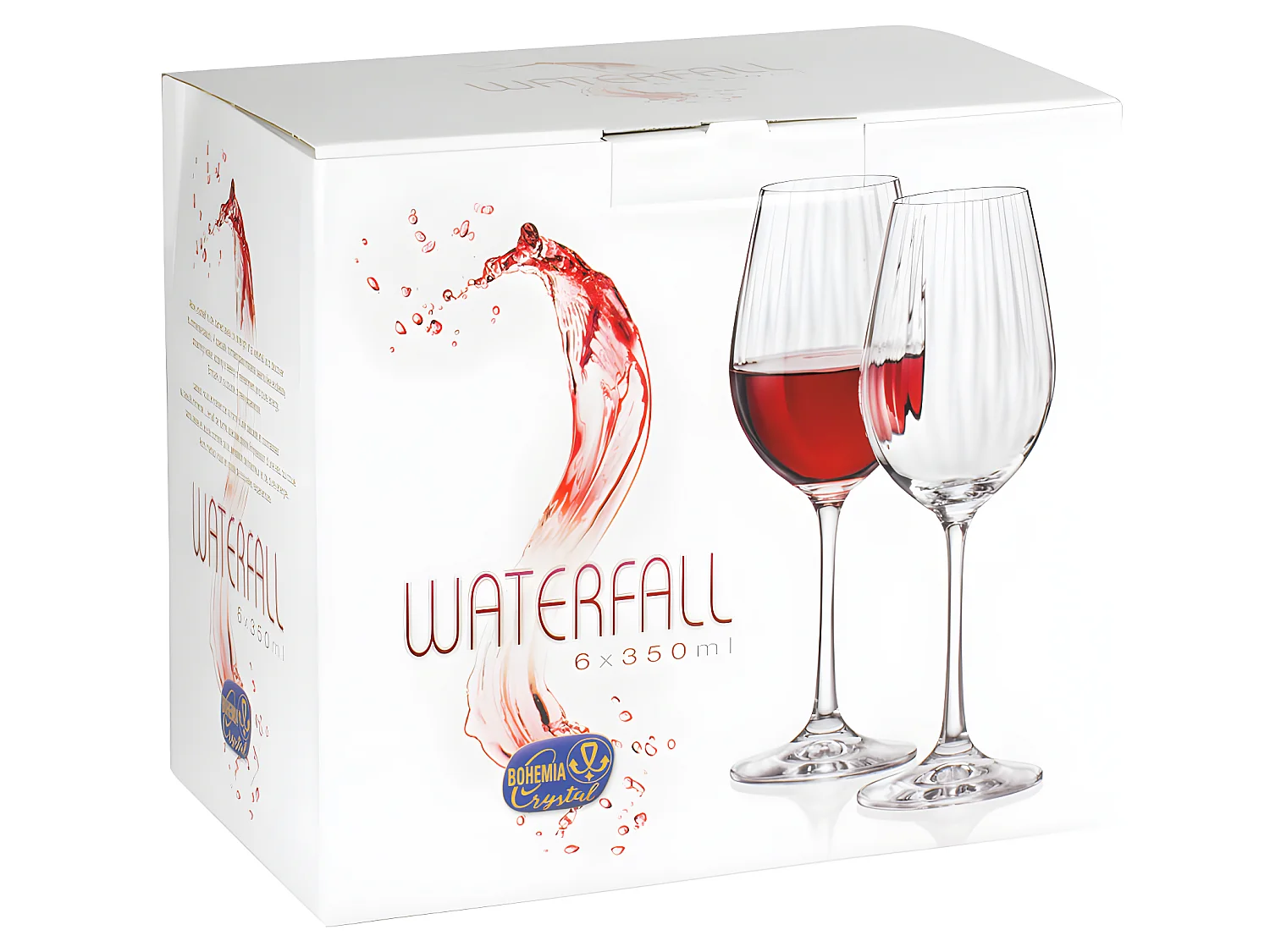 Boîte de 6 verres à pied Waterfall 35 cl