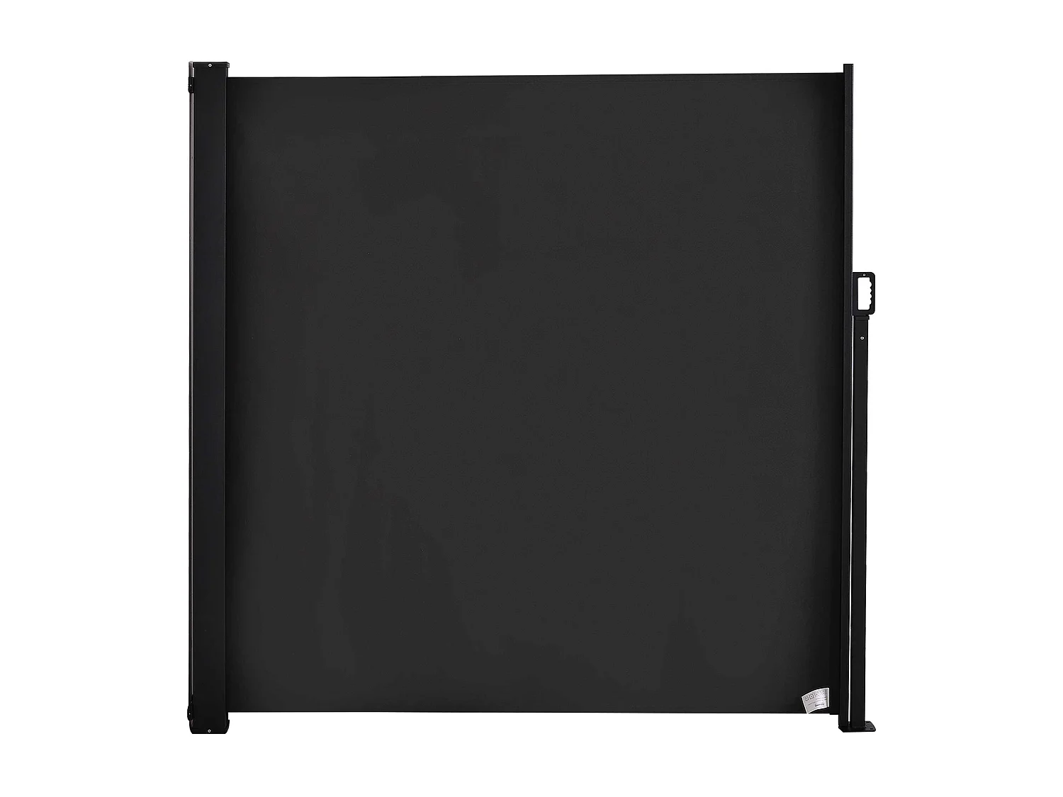 Store latéral brise-vue paravent rétractable dim. 3,5L x 1,8H m alu. polyester imperméable anti-UV haute densité 280 g/m² gris