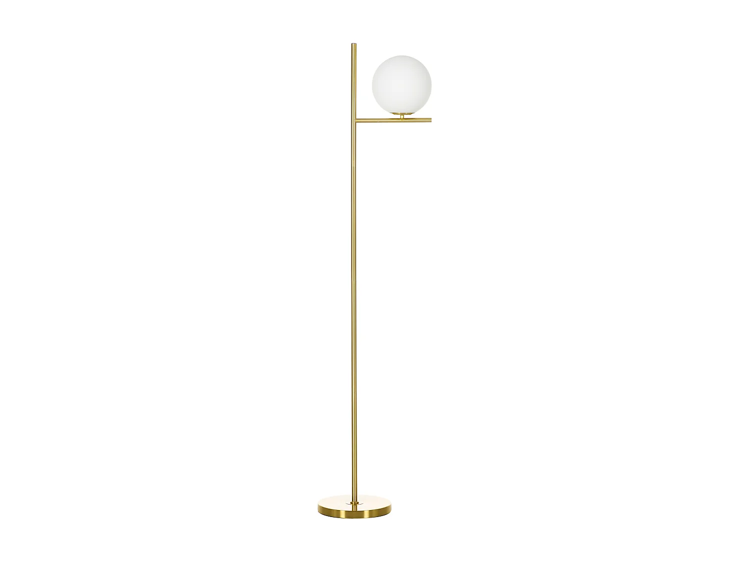 Lampadaire globe design néo-rétro max. 40 W 159H cm métal doré