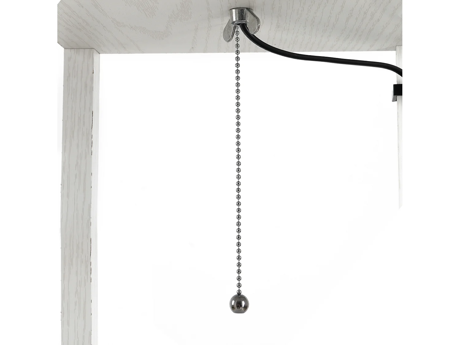 Lampadaire étagère lampe étagère 26L x 26l x 160H cm 3 étagères 4 niveaux MDF blanc