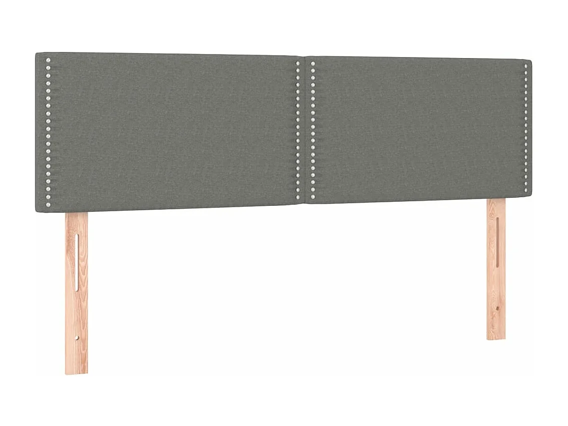 2er Kopfteil für Bett | Bett-Kopfteile Dunkelgrau 72x5x78/88 cm Stoff -MN335453