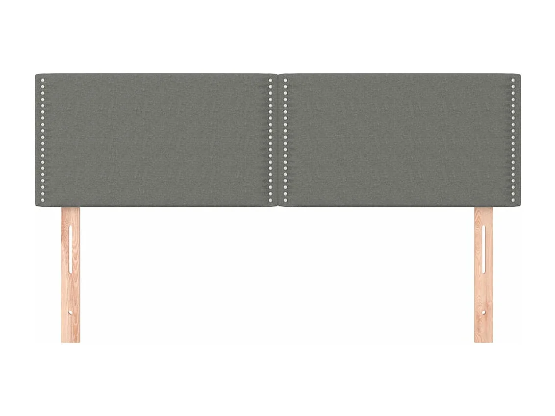 2er Kopfteil für Bett | Bett-Kopfteile Dunkelgrau 72x5x78/88 cm Stoff -MN335453