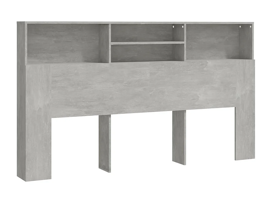 Kopfteil für Bett - Bett-Kopfteil mit Ablagen Betongrau 180x19x103,5 cm -MN357088