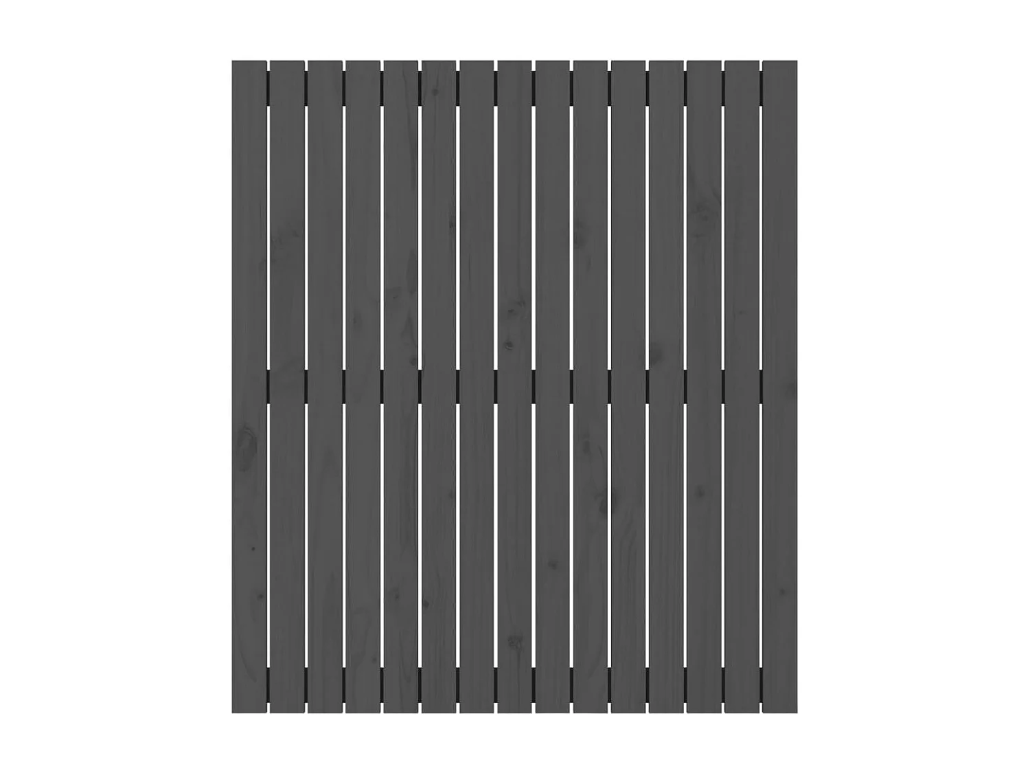 Wand-Kopfteil für Bett | Bett-Kopfteil Grau 95,5x3x110 cm Massivholz Kiefer -MN650295