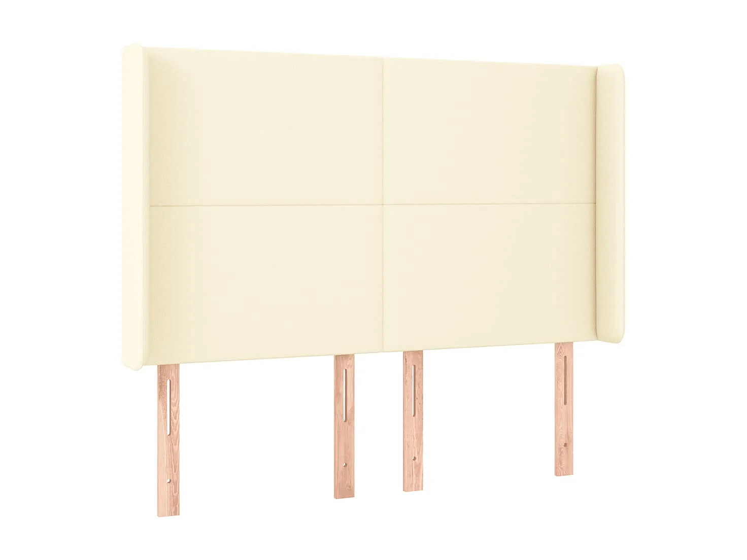 LED - Kopfteil für Bett | Bett-Kopfteil Creme 147x16x118/128 cm Kunstleder  -MN604310