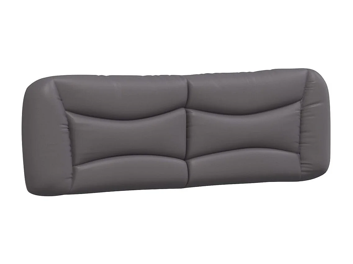Kopfteil für Bett | Bett-Kopfteil-Kissen Grau 160 cm Kunstleder -MN514013