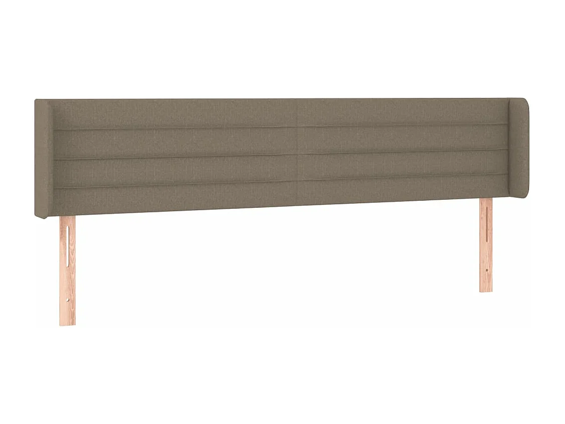 LED - Kopfteil für Bett | Bett-Kopfteil Taupe 203x16x78/88 cm Stoff -MN531266