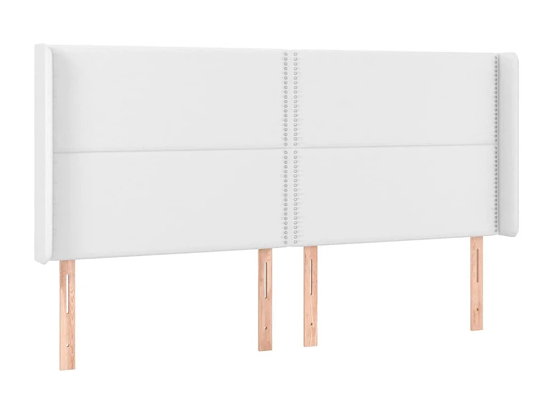 LED - Kopfteil für Bett | Bett-Kopfteil Weiß 163x16x118/128 cm Kunstleder -MN359402