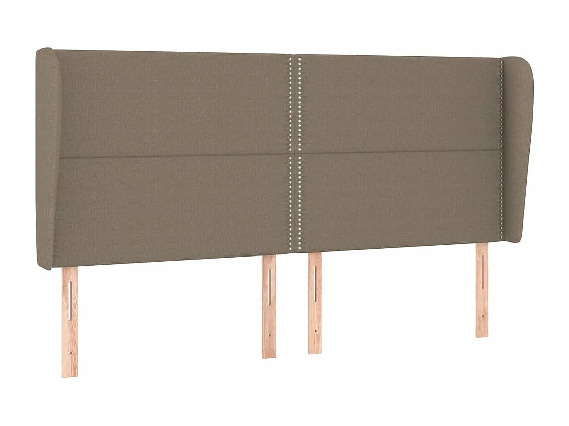 Kopfteil für Bett | Bett-Kopfteil mit Ohren Taupe 183x23x118/128 cm Stoff -MN937532