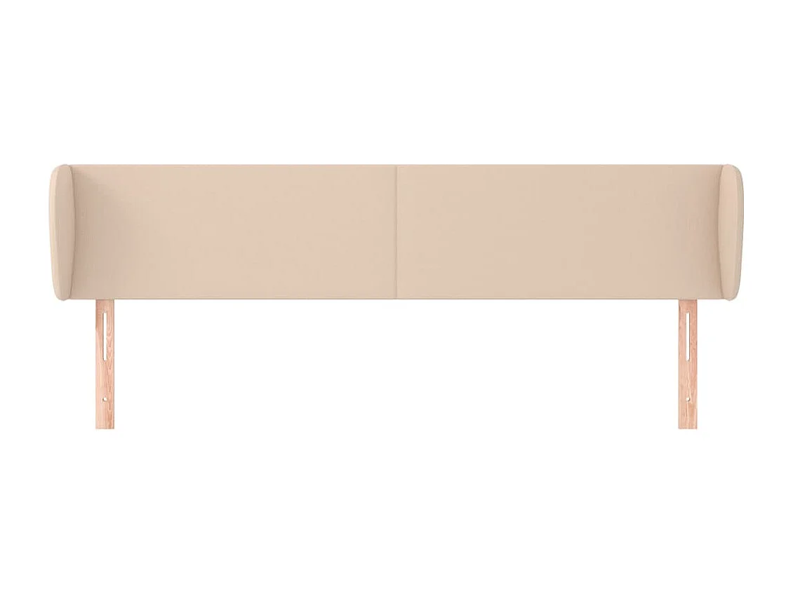 Kopfteil für Bett | Bett-Kopfteil mit Ohren Cappuccino-Braun 203x23x78/88 cm Kunstleder -MN634573