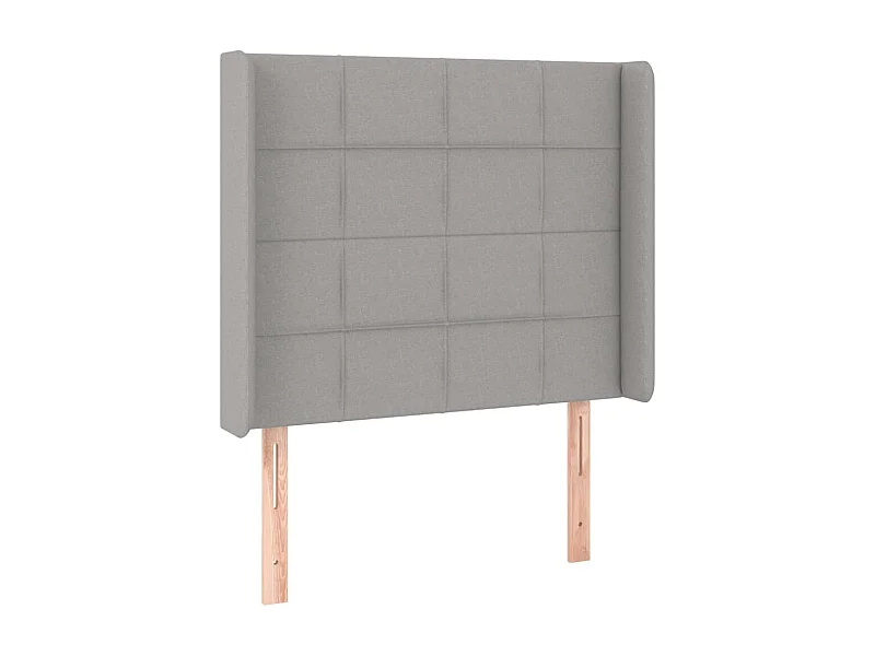 Kopfteil für Bett | Bett-Kopfteil mit Ohren Hellgrau 83x16x118/128 cm Stoff -MN507282