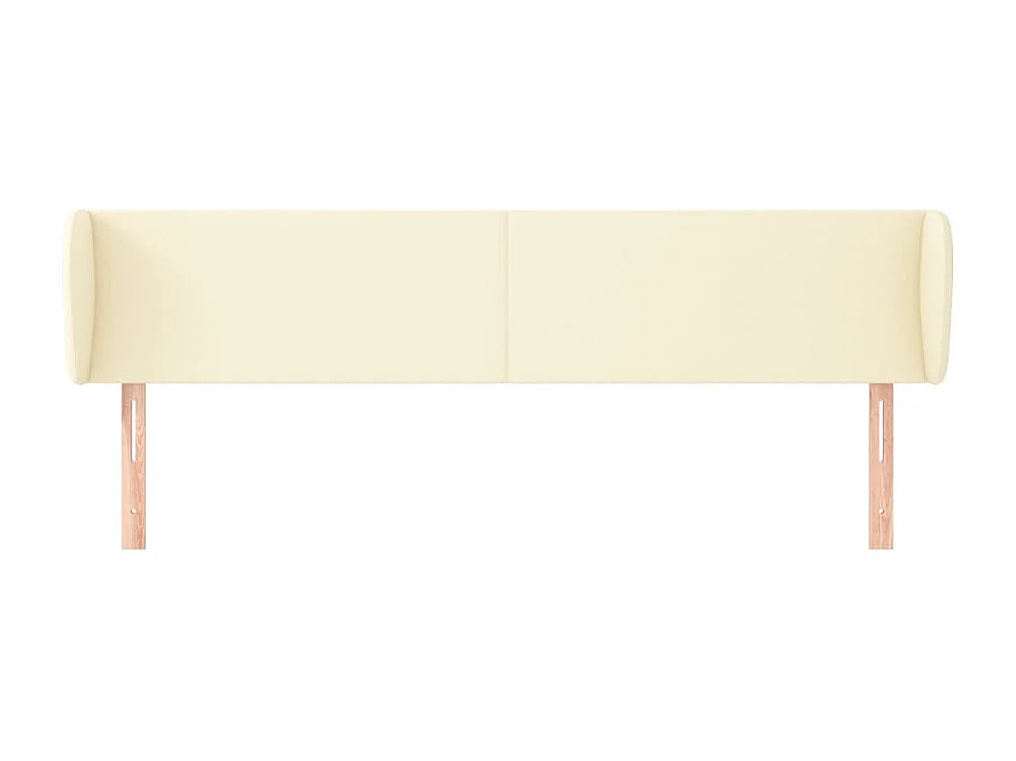 Kopfteil für Bett | Bett-Kopfteil mit Ohren Creme 183x23x78/88 cm Kunstleder -MN798859