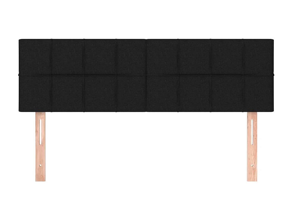 2er Kopfteil für Bett | Bett-Kopfteile Schwarz 72x5x78/88 cm Stoff -MN381965