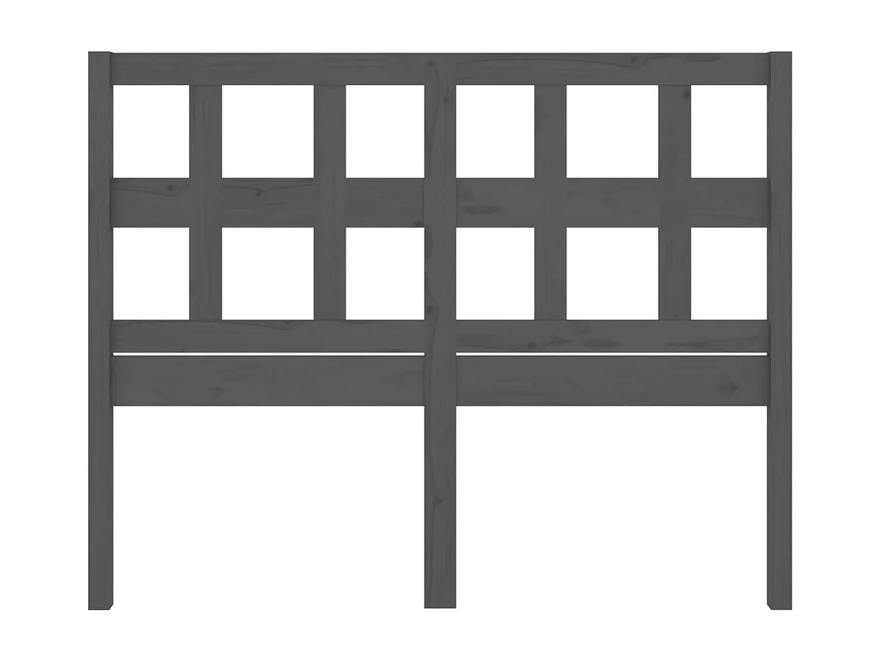 Kopfteil für Bett | Bett-Kopfteil Grau 205,5x4x100 cm Massivholz Kiefer -MN289026