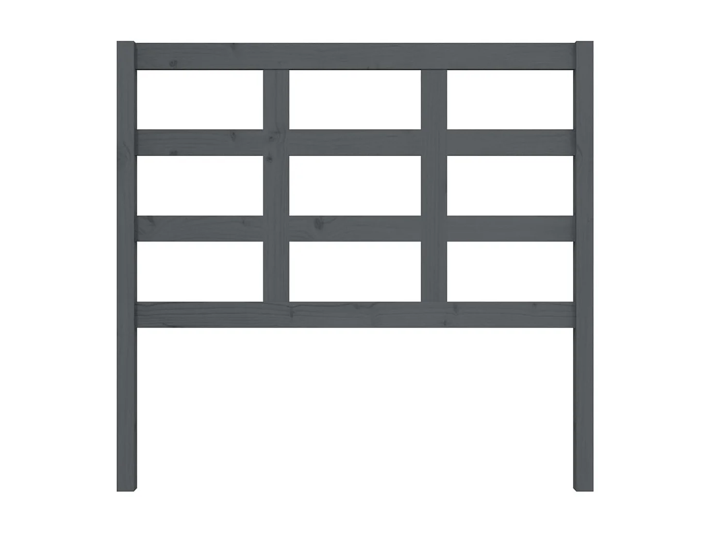 Kopfteil für Bett | Bett-Kopfteil Grau 105,5x4x100 cm Massivholz Kiefer -MN439833