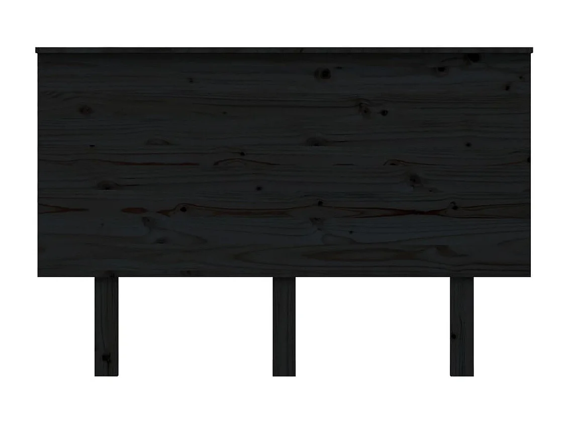 Kopfteil für Bett | Bett-Kopfteil Schwarz 124x6x82,5 cm Massivholz Kiefer -MN291610