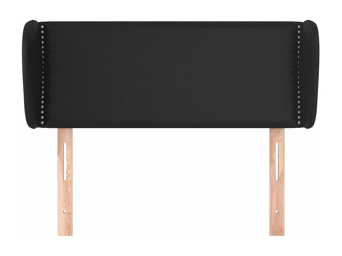 Kopfteil für Bett | Bett-Kopfteil mit Ohren Schwarz 83x23x78/88 cm Kunstleder -MN197831