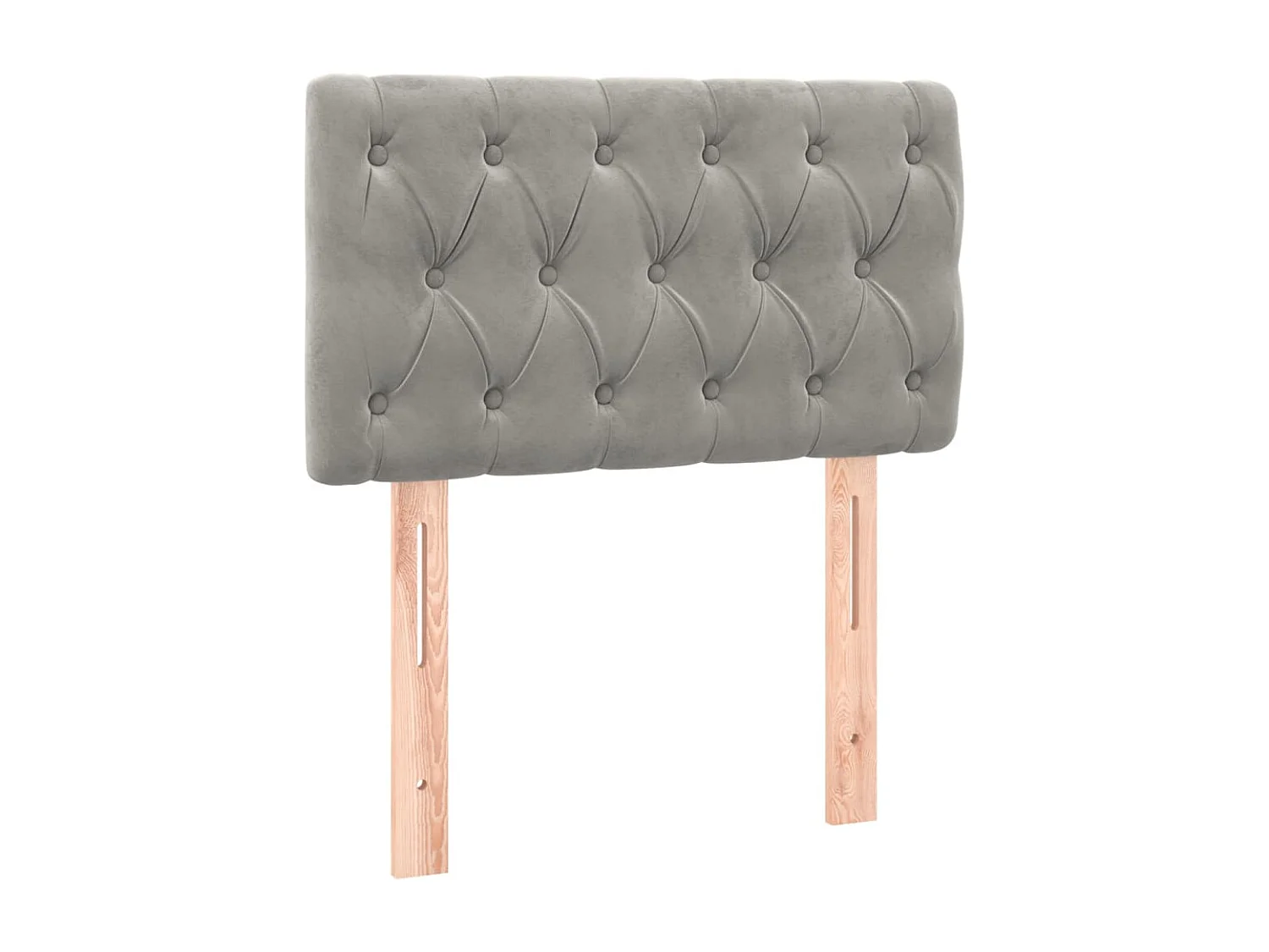 Kopfteil für Bett | Bett-Kopfteil Hellgrau 80x7x78/88 cm Samt -MN302584