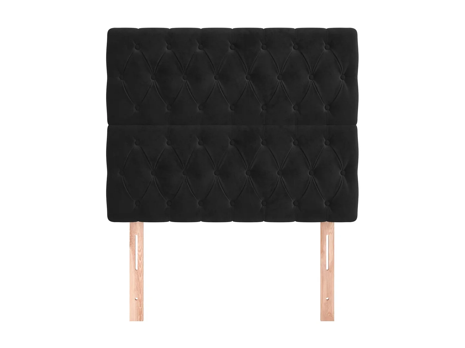 2er Kopfteil für Bett | Bett-Kopfteile Schwarz 100x7x78/88 cm Samt -MN692798