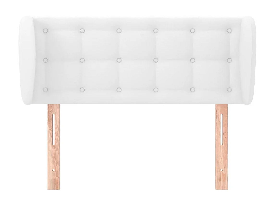 Kopfteil für Bett | Bett-Kopfteil mit Ohren Weiß 83x23x78/88 cm Kunstleder -MN719456