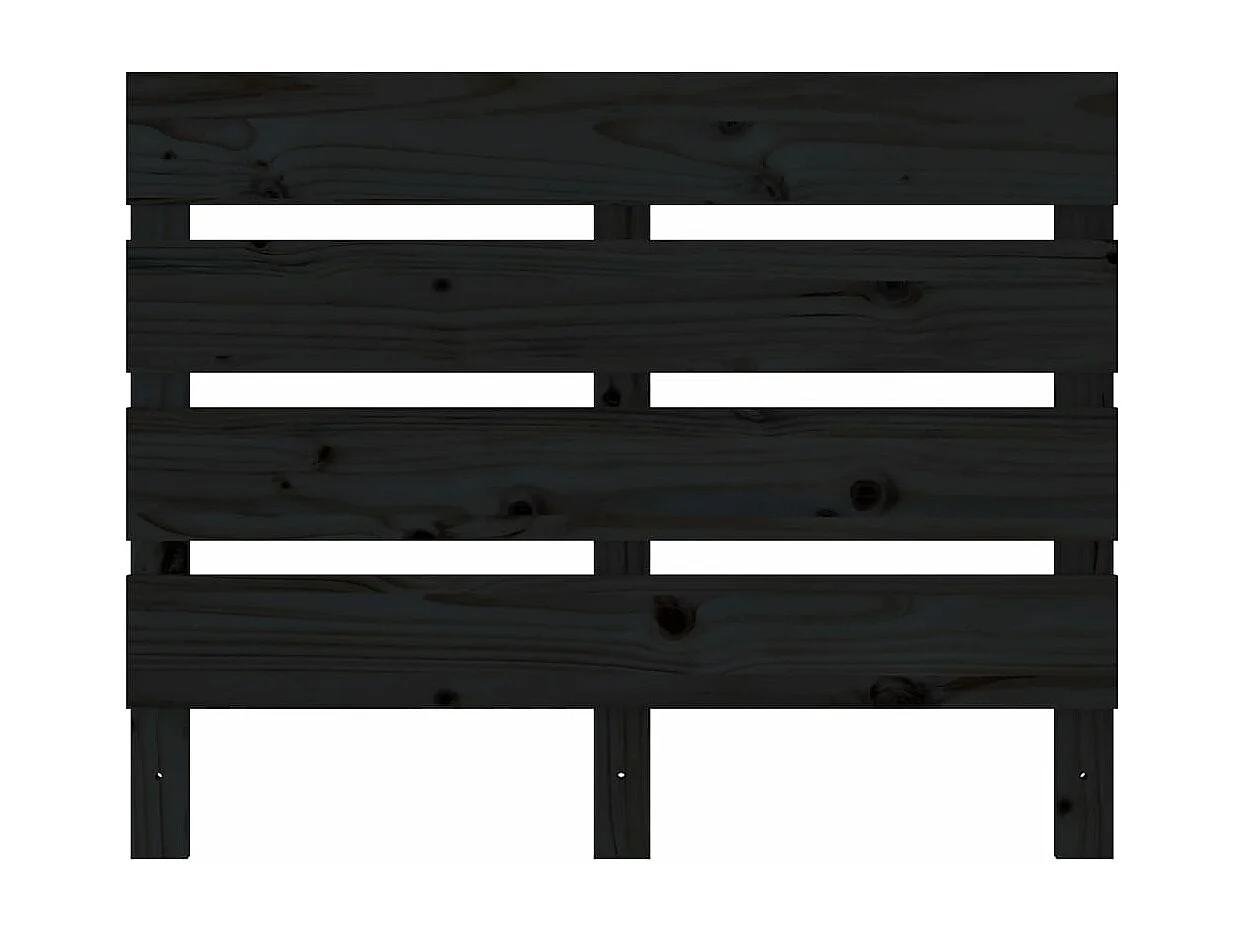 Kopfteil für Bett - Bett-Kopfteil Schwarz 100x3x80 cm Massivholz Kiefer -MN605389