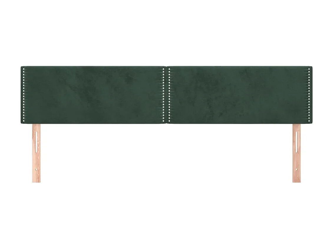 2er Kopfteil für Bett | Bett-Kopfteile Dunkelgrün 100x5x78/88 cm Samt -MN213688