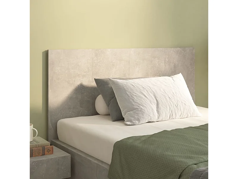 Kopfteil für Bett | Bett-Kopfteil Betongrau 120x1,5x80 cm Holzwerkstoff -MN853982